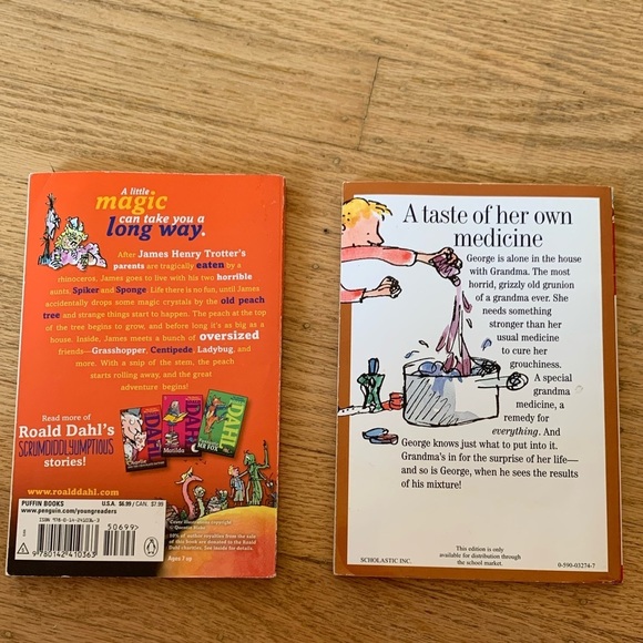 James and the Giant Peach and George’s Marvelous Medicine two Roald Dahl books - Picture 2 of 7